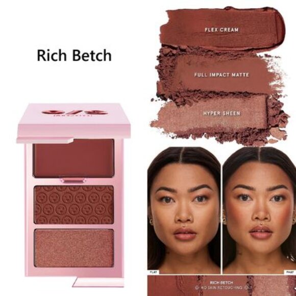 NIB ✅ ONE/SIZE #RICH BETCH Patrick Starr Cheek Clapper 3D Blush Trio Palette 0/S - Picture 4 of 13
